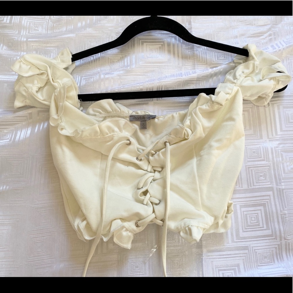 Off the shoulder crop top - SIZE M - stretchy